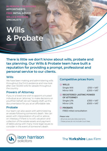 Wills & Probate - Ison Harrison Solicitors | Leeds & Yorkshire